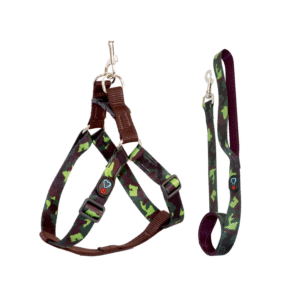 Coleira Peitoral Pet Walking Selva De Seda + Guia