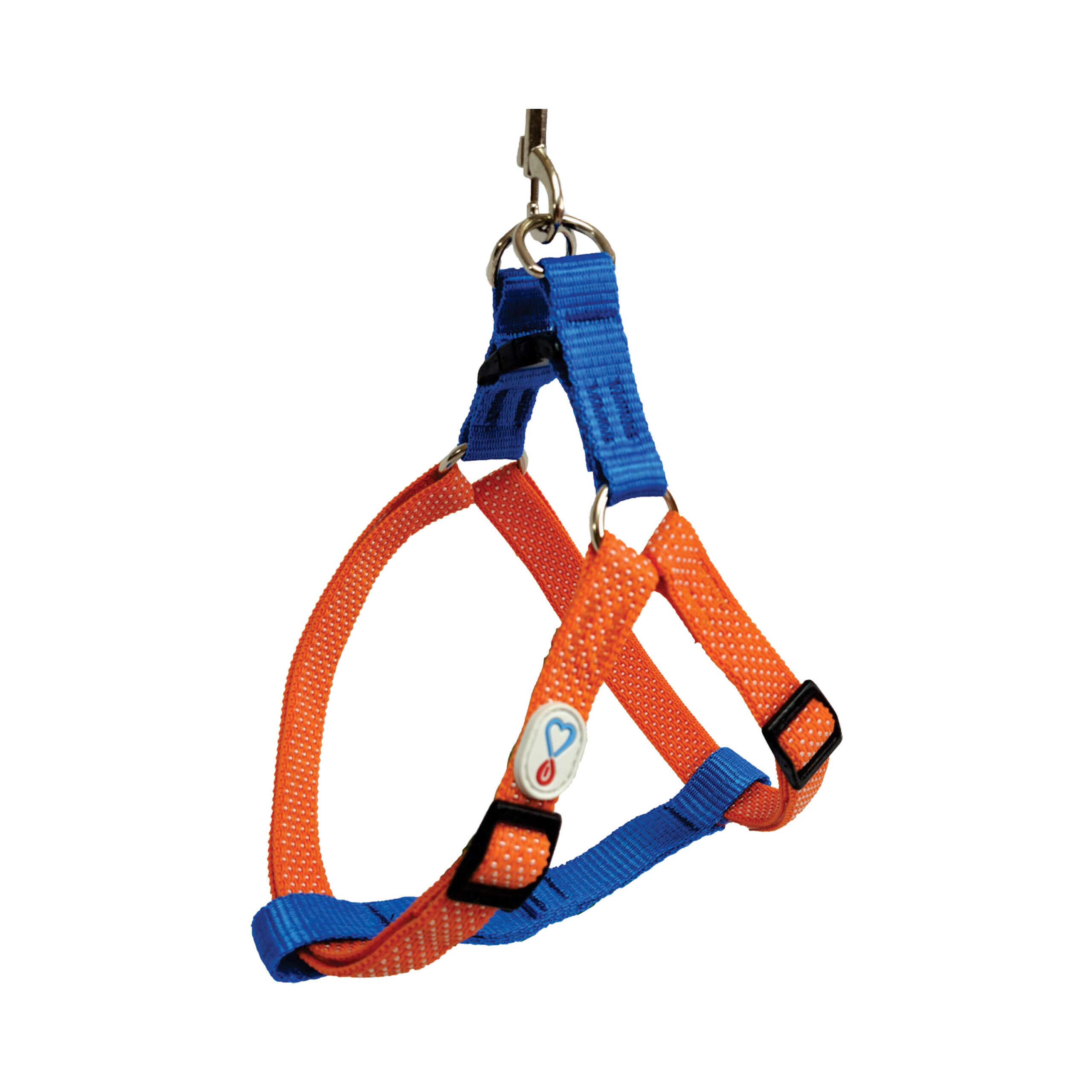 COLEIRA PEITORAL AMERICANO NYLON POA LARANJA CACHORRO