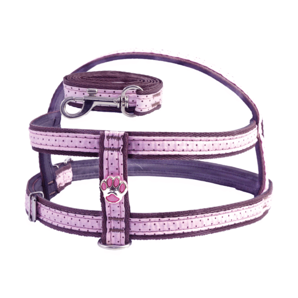 CONJ. PEITORAL NYLON BOLINHA ROSA MEDIO E GRANDE PORTE